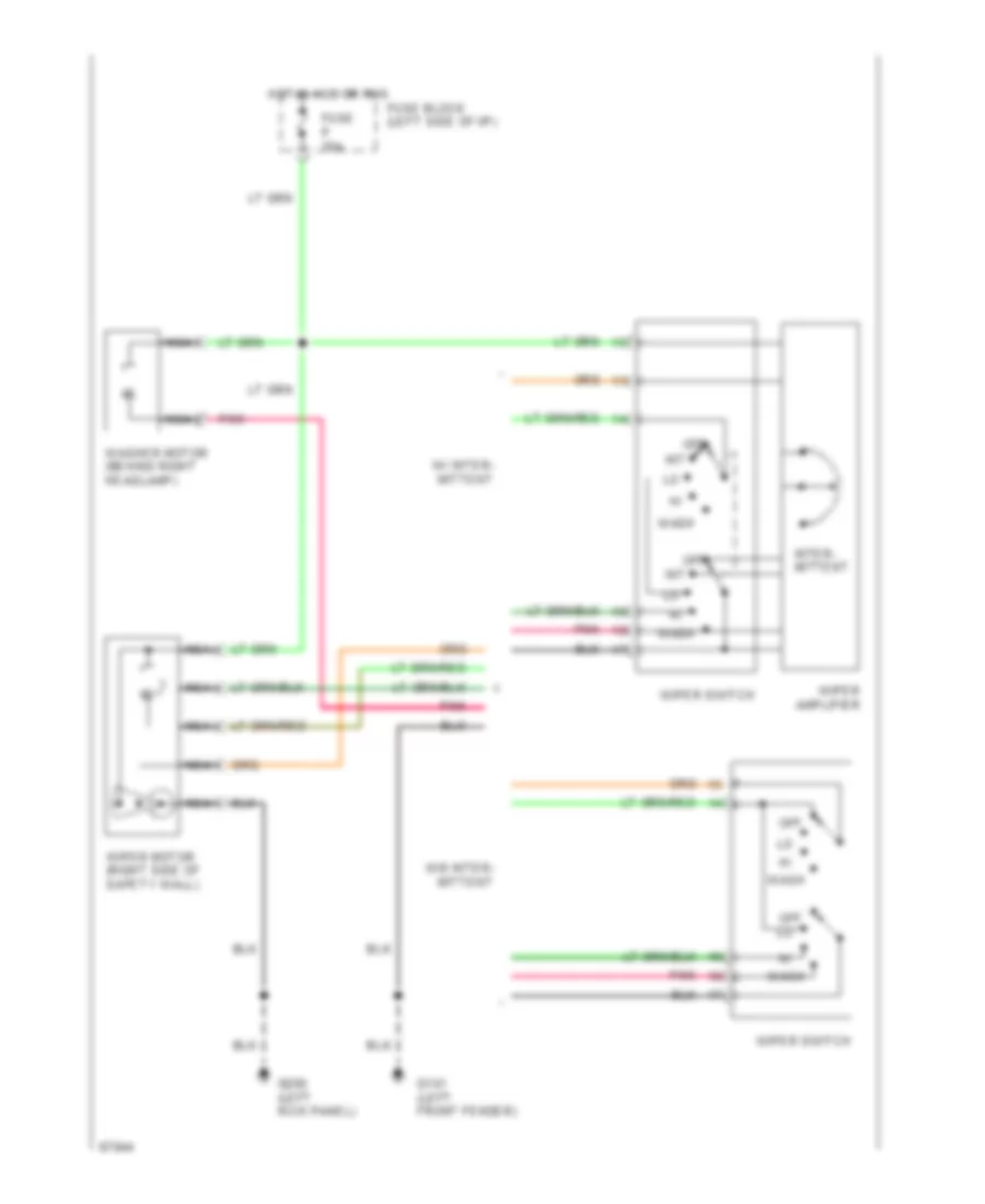 WiperWasher Wiring Diagram for Nissan Sentra GXE 1994