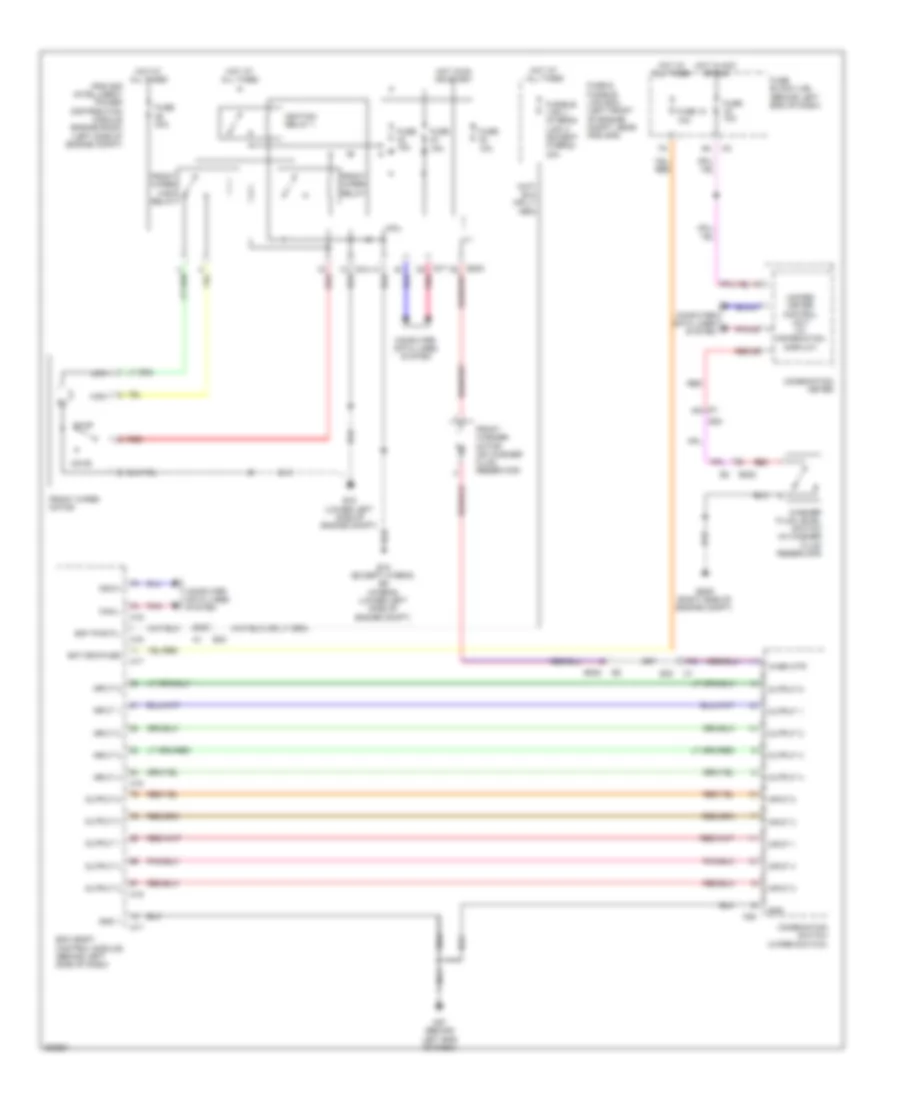 Электросхема стеклоочистителя, дворников и омывателя для Nissan Altima 2011