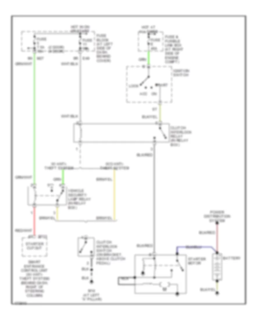 3 3L Starting Wiring Diagram M T for Nissan Frontier SE 2003