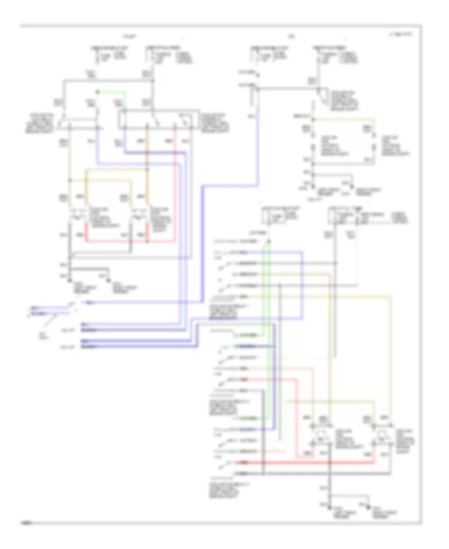 AC Wiring Diagram, Push Control Type (2 of 2) for Nissan Sentra LE 1994