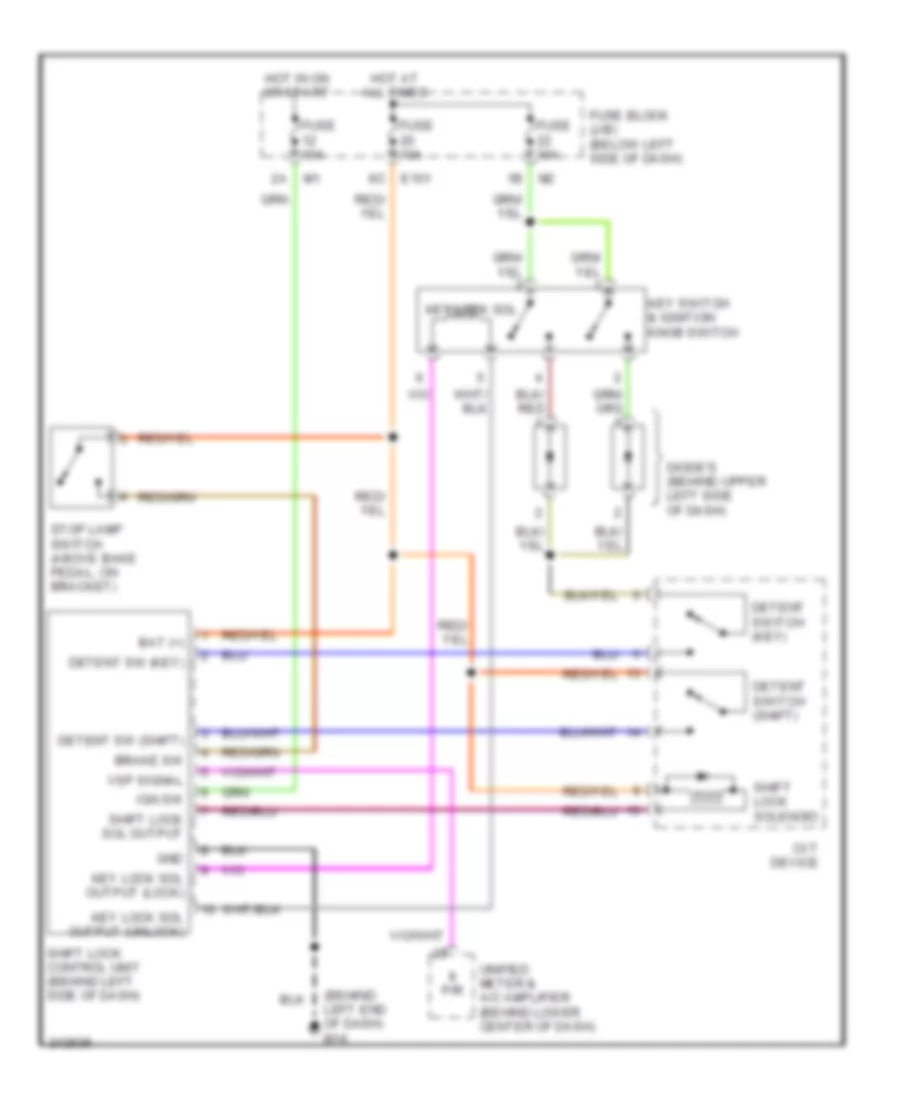 Shift Interlock Wiring Diagram with Intelligent Key Unit for Nissan Murano SL 2006