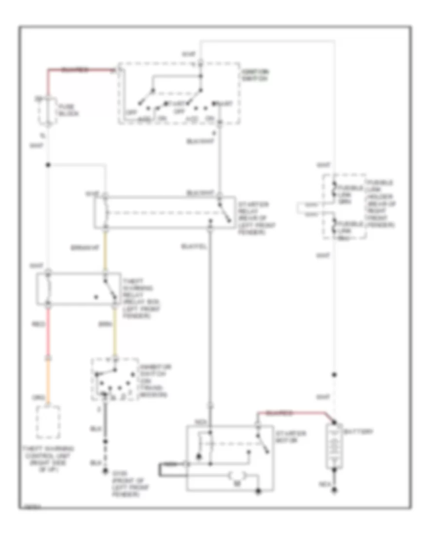 Starting Wiring Diagram A T for Nissan 300ZX 2 2 1990