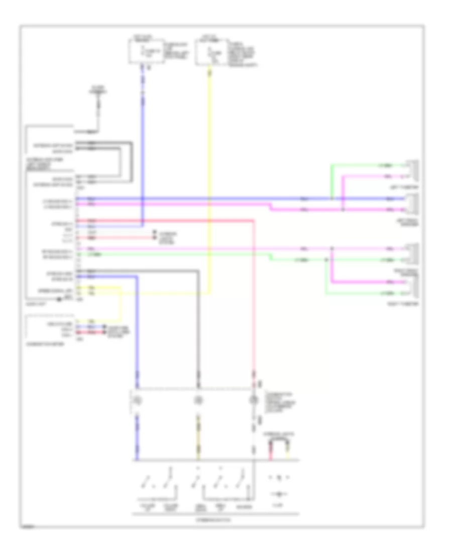 Radio Wiring Diagram, Except Bose for Nissan 370Z 2009