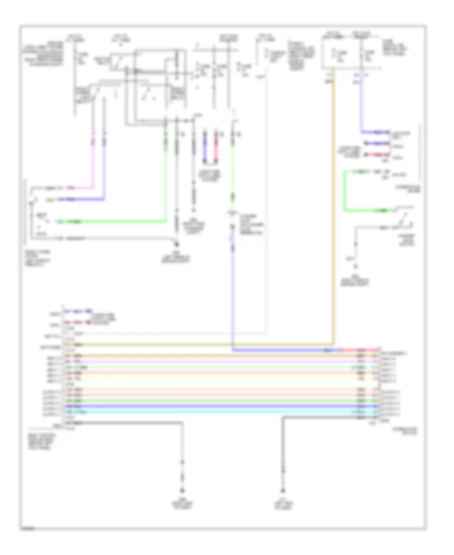 Электросхема стеклоочистителя, дворников и омывателя для Nissan 370Z 2009