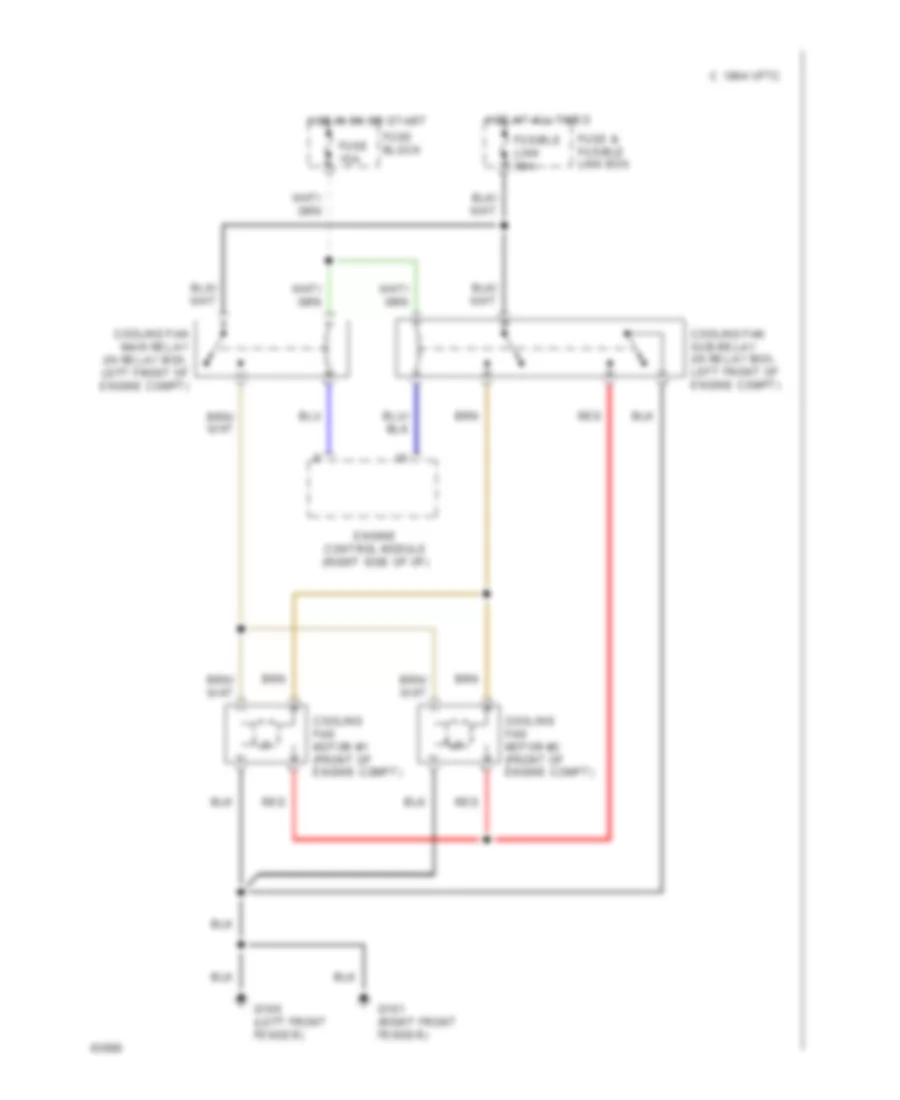 1 6L Cooling Fan Wiring Diagram A T for Nissan Sentra SE 1994