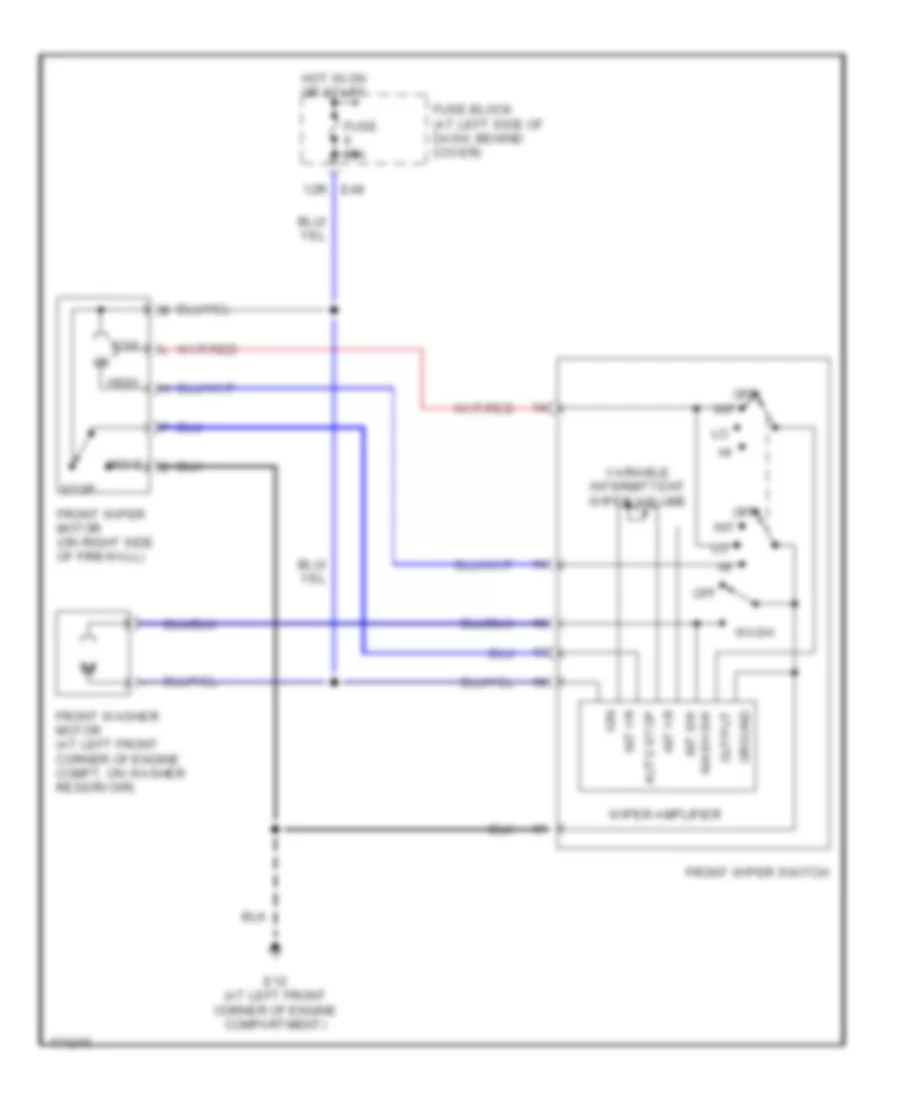 Intermittent Wiper Washer Wiring Diagram for Nissan Frontier XE 2003