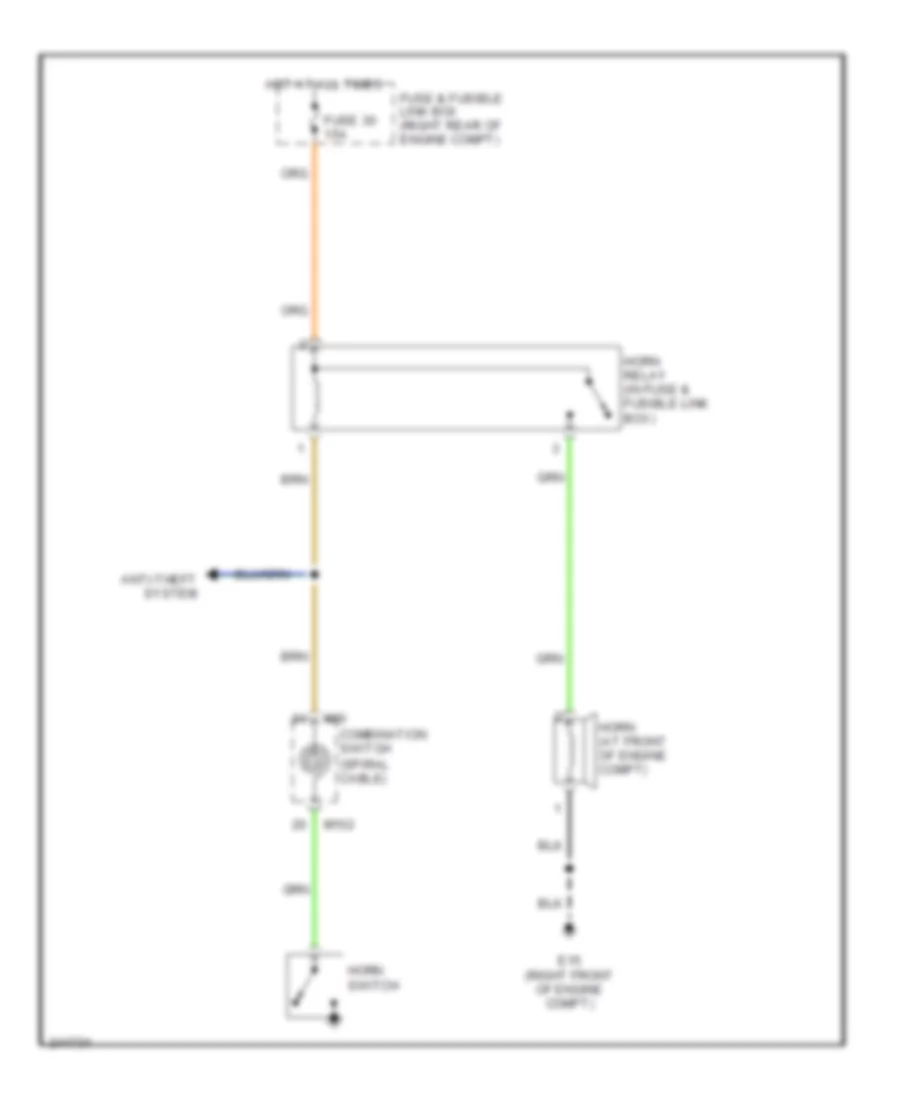 Horn Wiring Diagram for Nissan Pathfinder LE 2006