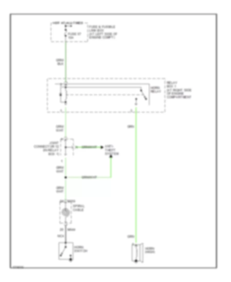 Horn Wiring Diagram for Nissan Maxima GLE 2003