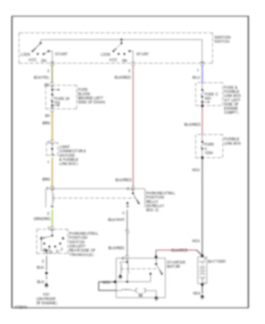 Starting Wiring Diagram, AT for Nissan Maxima GLE 2003