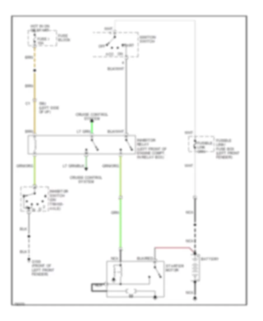 Starting Wiring Diagram, AT for Nissan Axxess SE 1990
