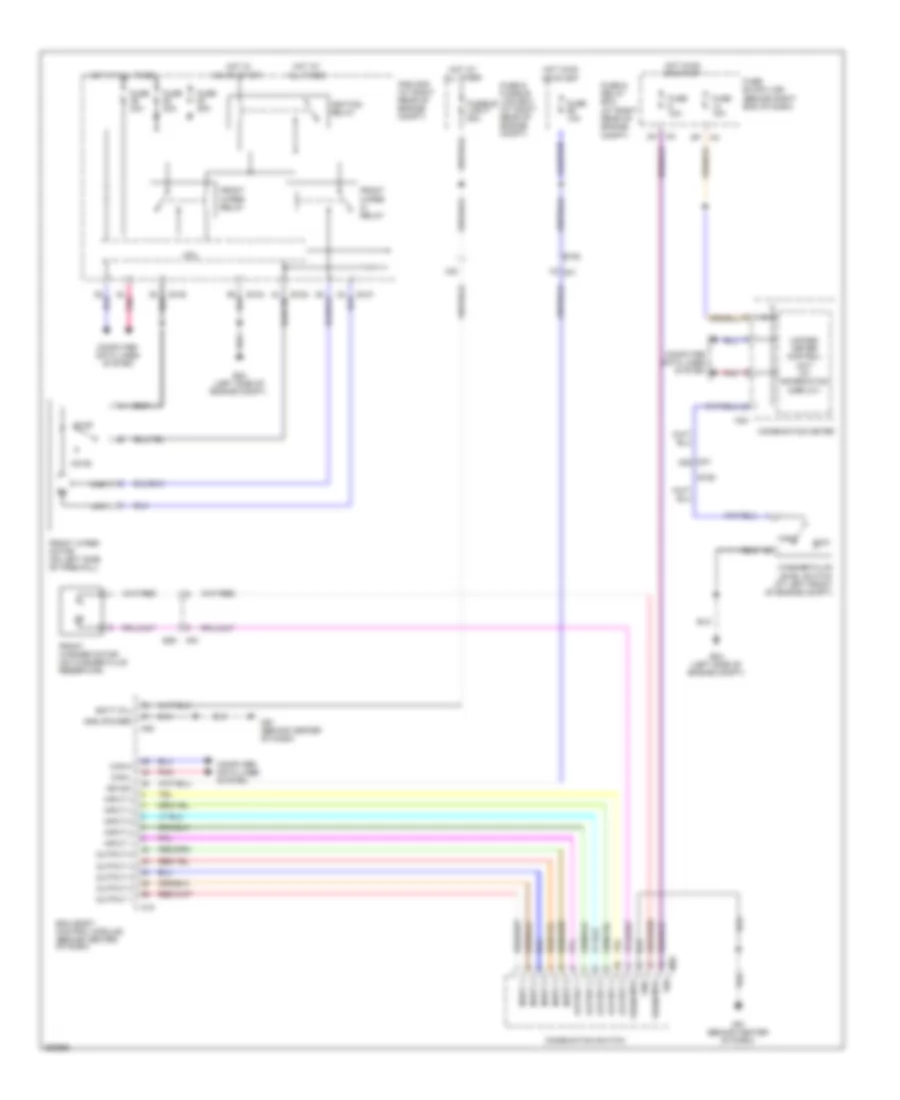 Электросхема передних стеклоочистителей дворников и омывателя лобового стекла для Nissan Armada Platinum 2011