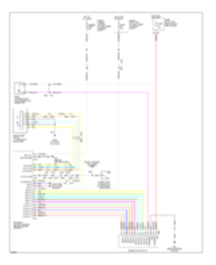 Электросхема заднего стеклоочистителя дворника и омывателя для Nissan Armada Platinum 2011