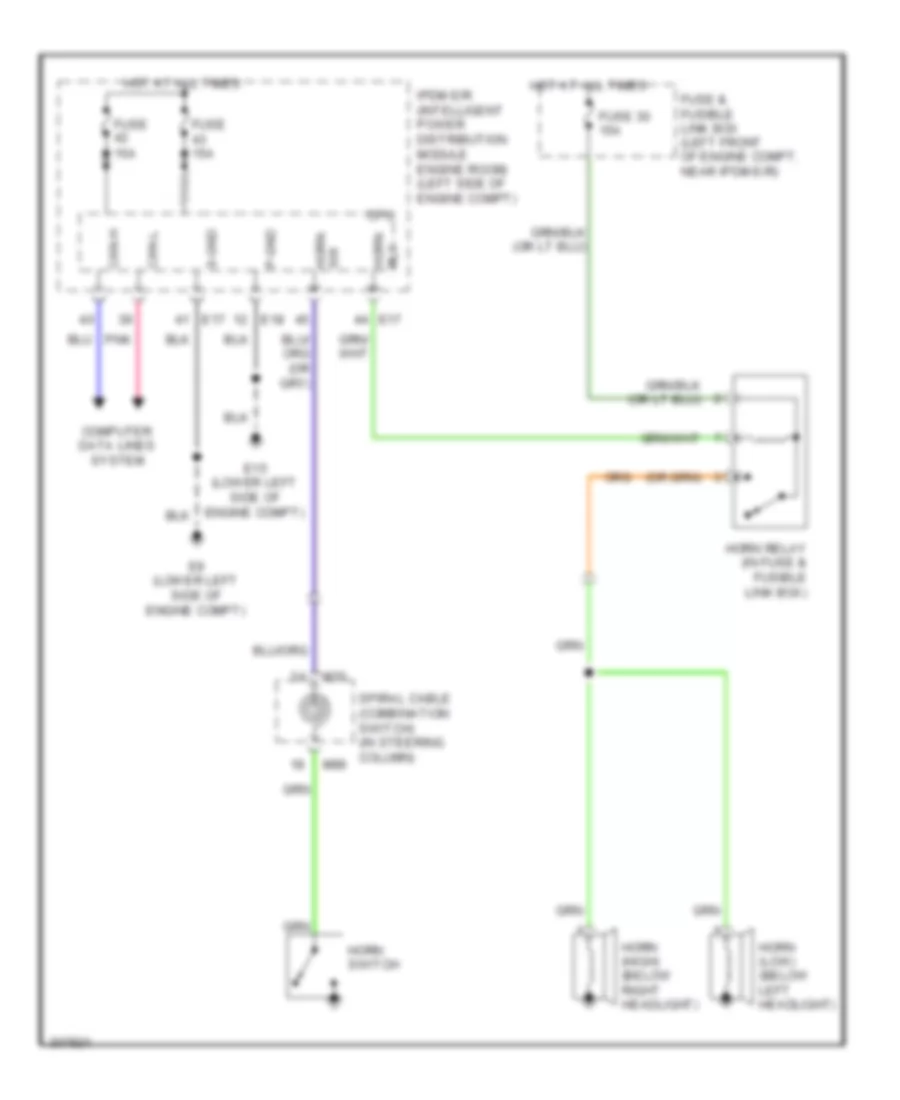Horn Wiring Diagram for Nissan Altima 2009