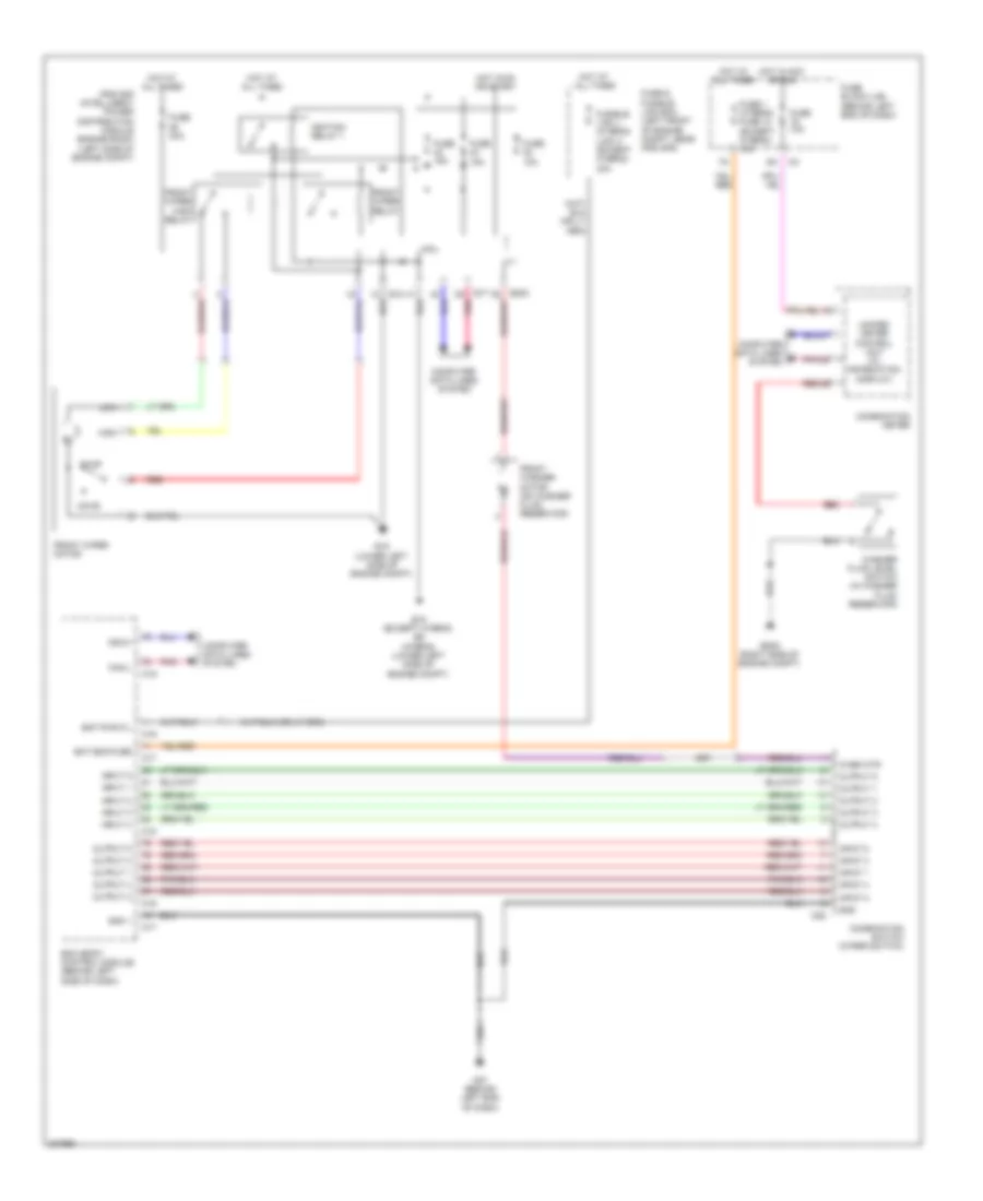 Электросхема стеклоочистителя, дворников и омывателя для Nissan Altima 2009