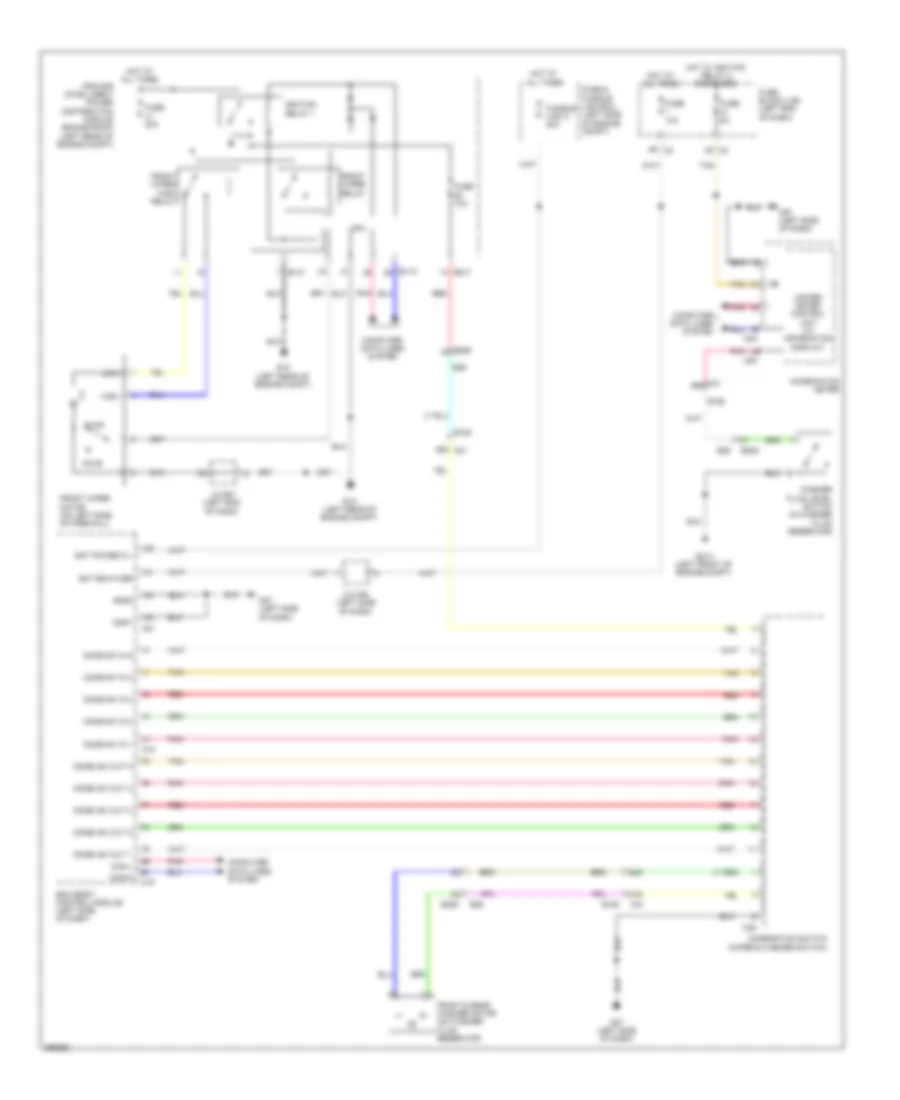 Электросхема передних стеклоочистителей дворников и омывателя лобового стекла для Nissan Pathfinder SL 2013