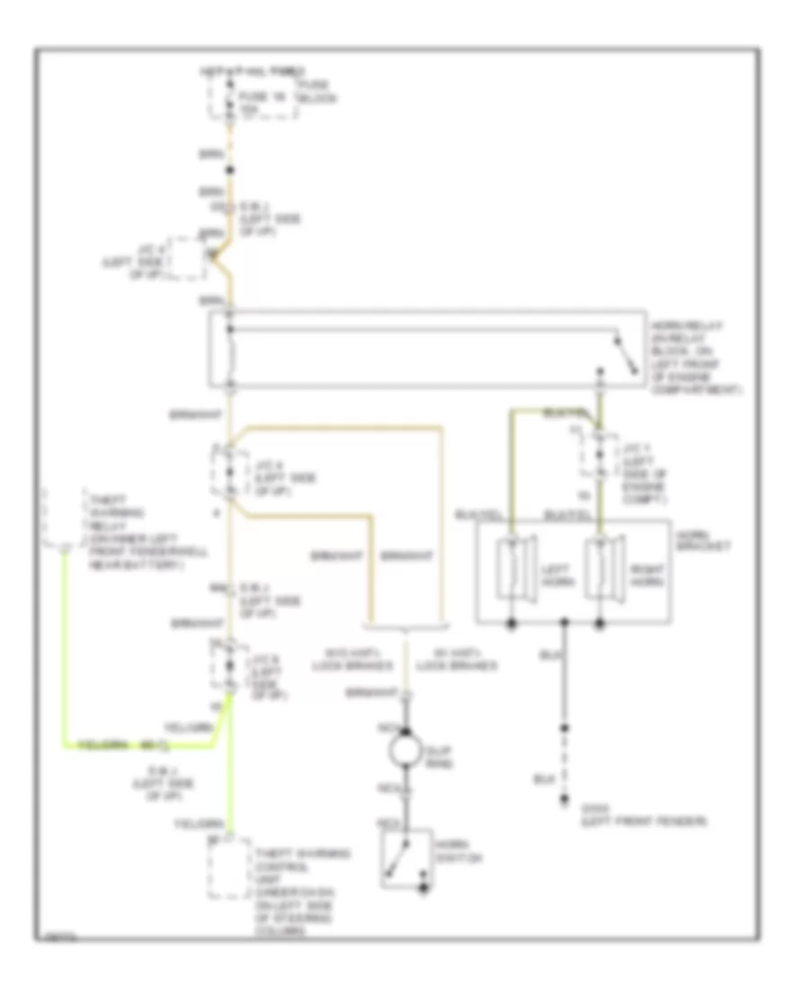 Horn Wiring Diagram for Nissan Maxima GXE 1990