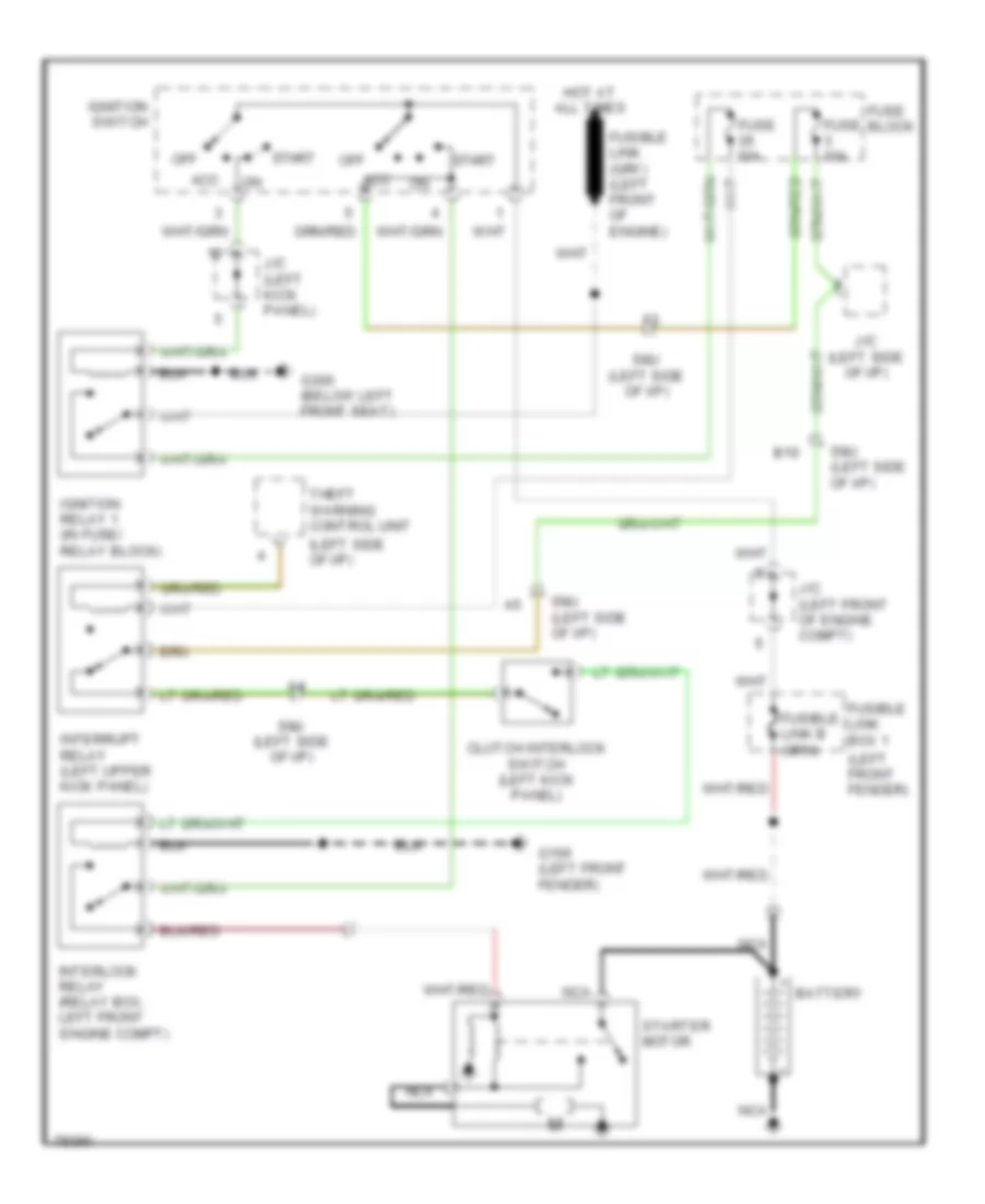 Starting Wiring Diagram US M T for Nissan Maxima GXE 1990