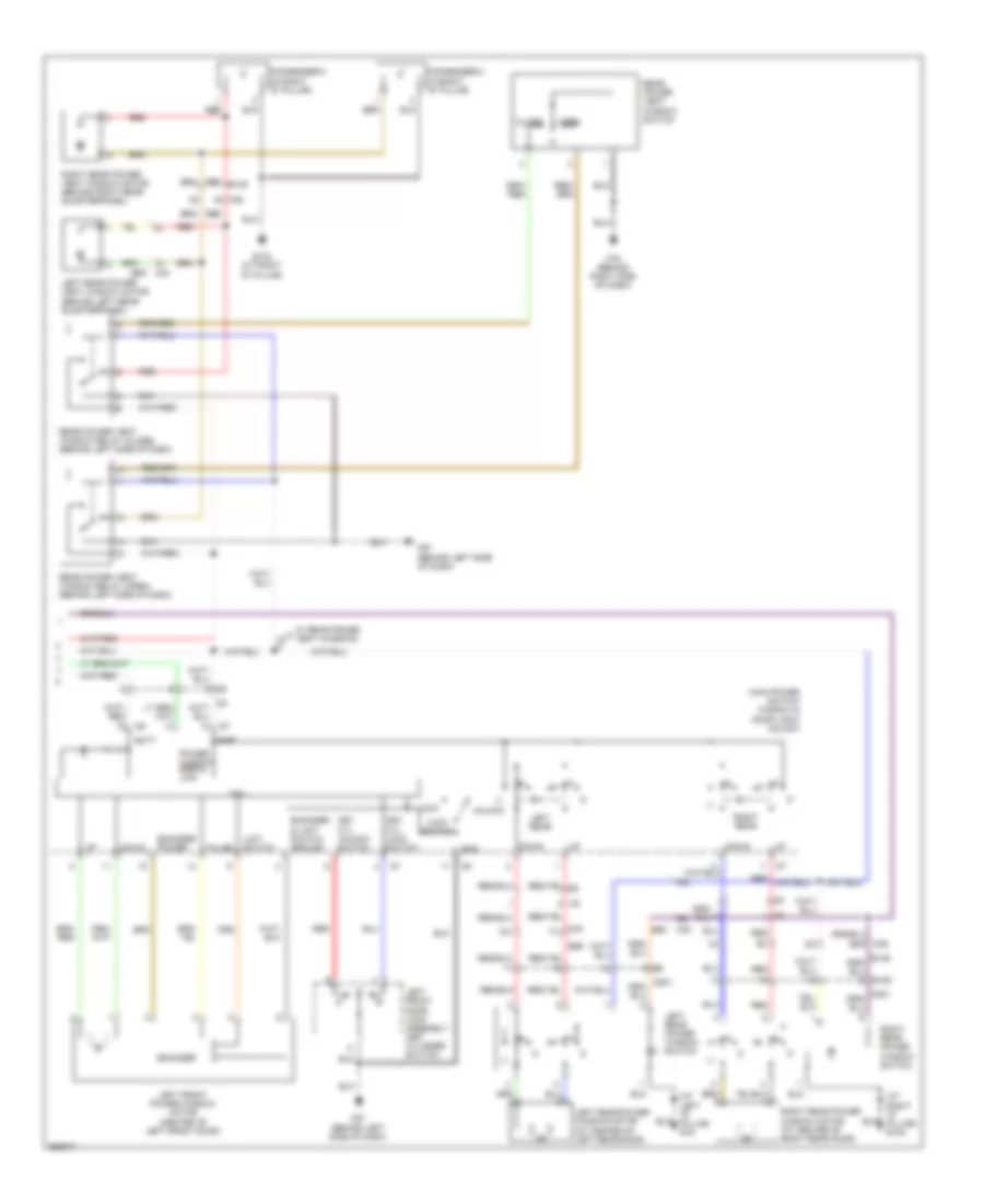Power Windows Wiring Diagram 2 of 2 for Nissan Armada SL 2011
