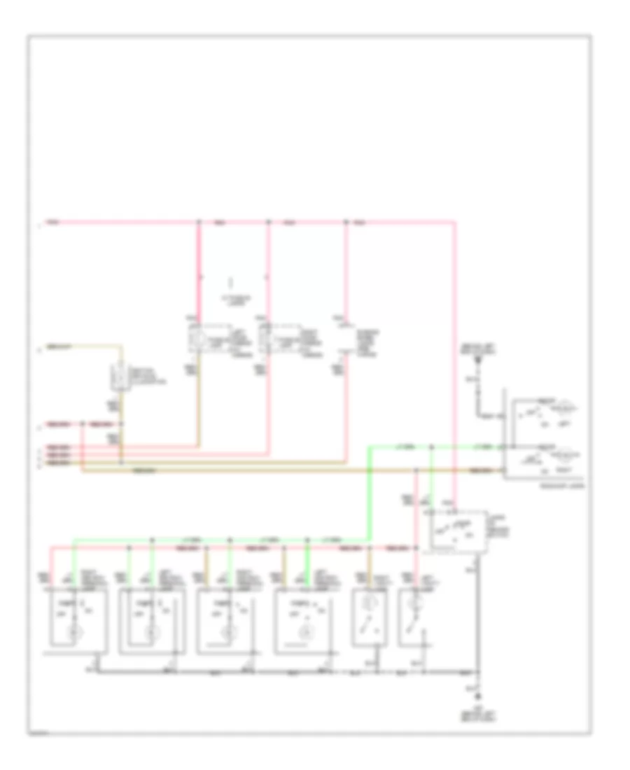 Courtesy Lamps Wiring Diagram without Rear Roof Console Assembly 2 of 2 for Nissan Quest 2006