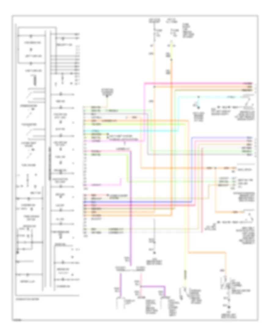 Instrument Cluster Wiring Diagram 1 of 2 for Nissan Quest S 2006