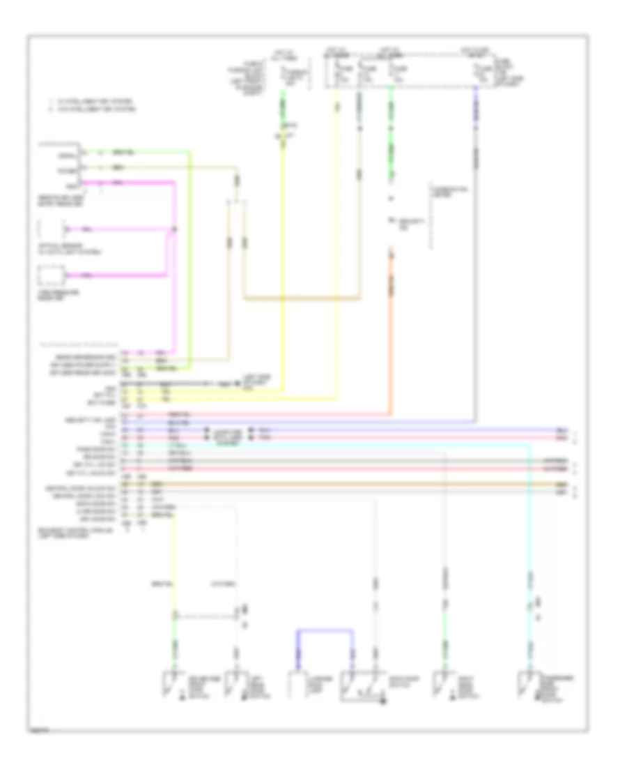 Forced Entry Wiring Diagram 1 of 2 for Nissan Cube 2011