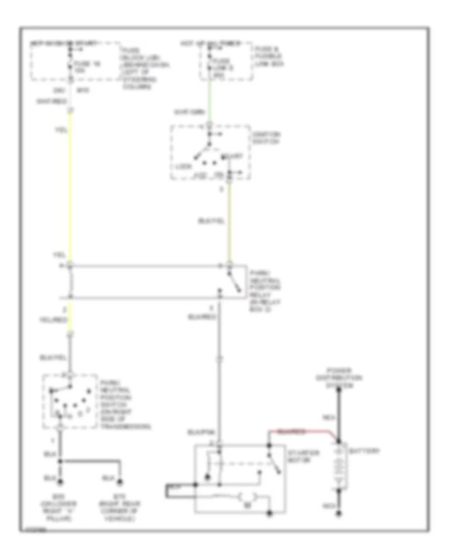 Starting Wiring Diagram, AT for Nissan Pathfinder LE 2003