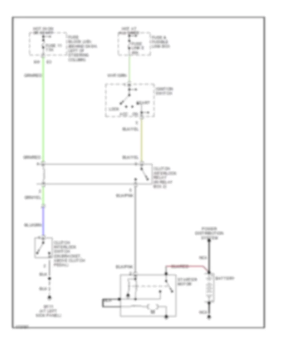 Starting Wiring Diagram, MT for Nissan Pathfinder LE 2003
