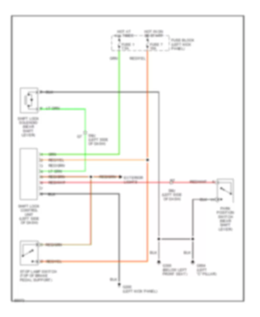 Shift Interlock Wiring Diagram for Nissan 240SX 1995
