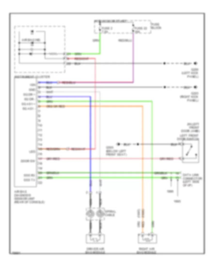Supplemental Restraint Wiring Diagram for Nissan 240SX 1995