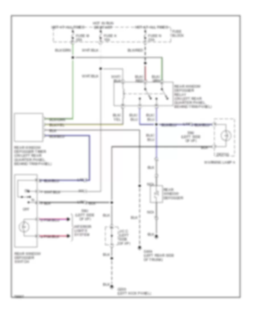 Defogger Wiring Diagram for Nissan Pathfinder XE 1990