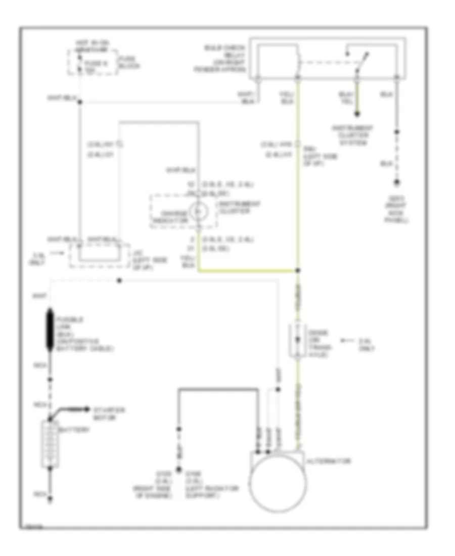 Charging Wiring Diagram for Nissan Pathfinder XE 1990