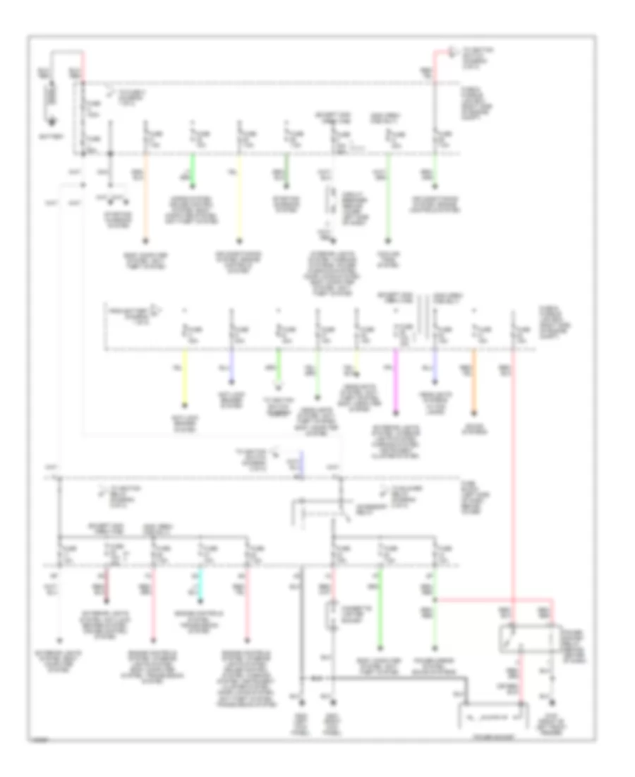 3.3L, Power Distribution Wiring Diagram (1 of 2) for Nissan Frontier SE 1999