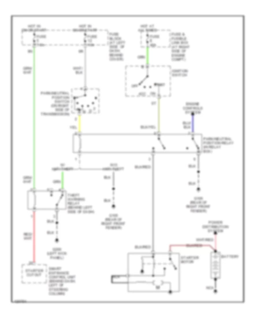 3.3L, Starting Wiring Diagram, AT for Nissan Frontier SE 1999