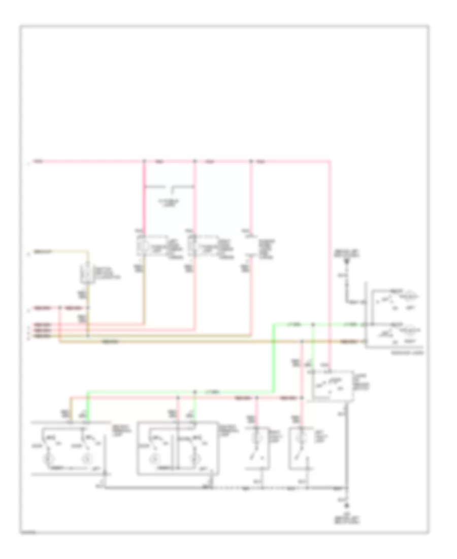 Courtesy Lamps Wiring Diagram with Rear Roof Console Assembly 2 of 2 for Nissan Quest SE 2006