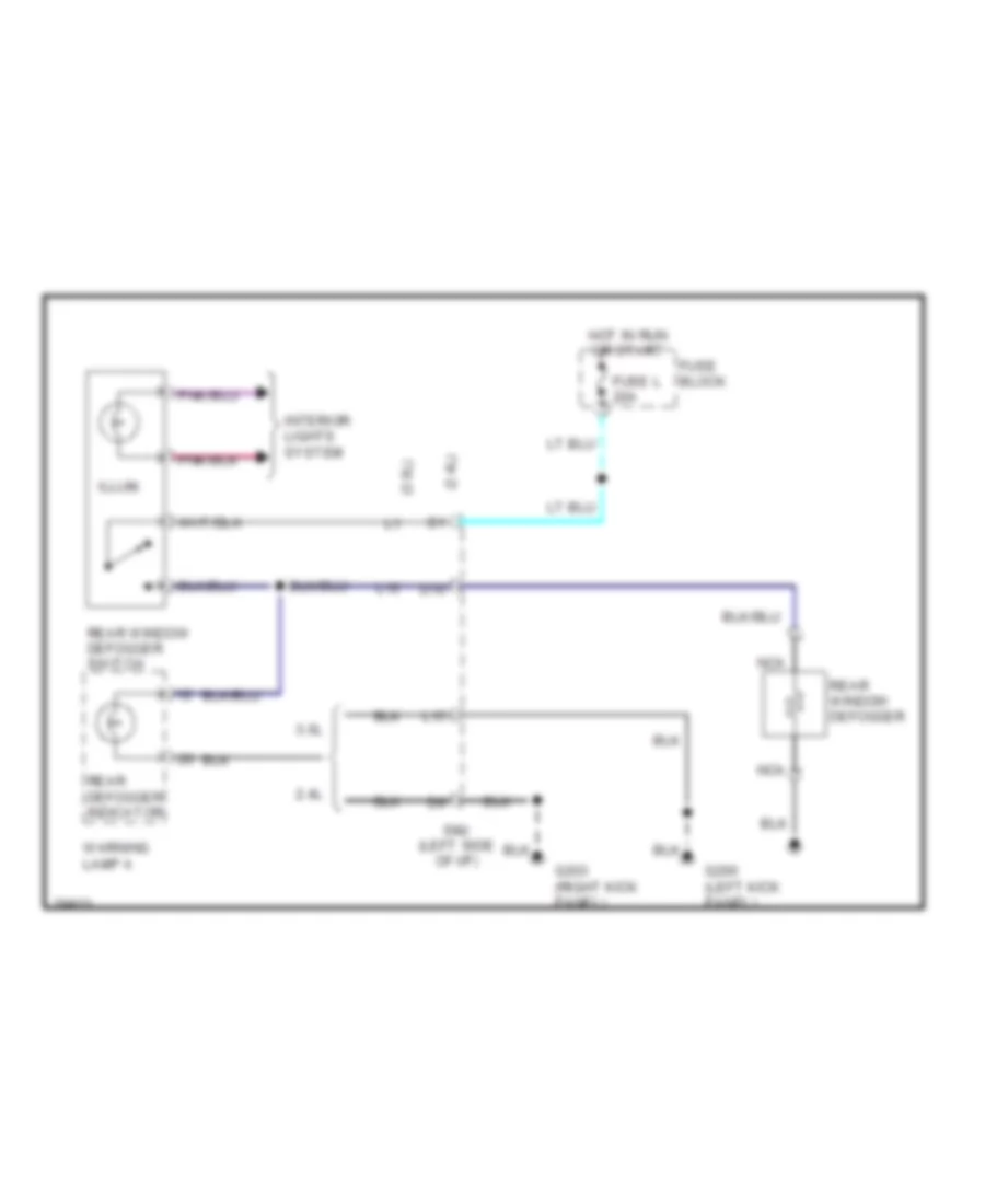 Defogger Wiring Diagram for Nissan Pickup 1990