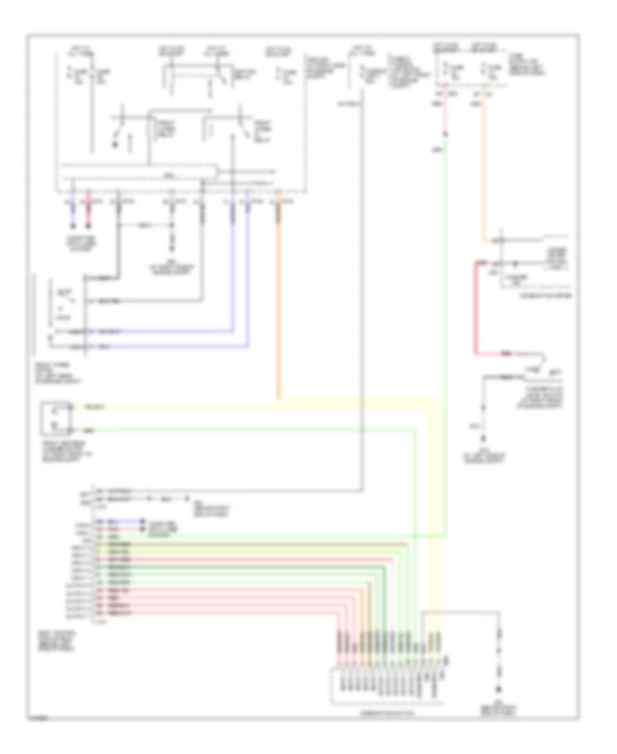 Электросхема передних стеклоочистителей дворников и омывателя лобового стекла для Nissan Quest SL 2006
