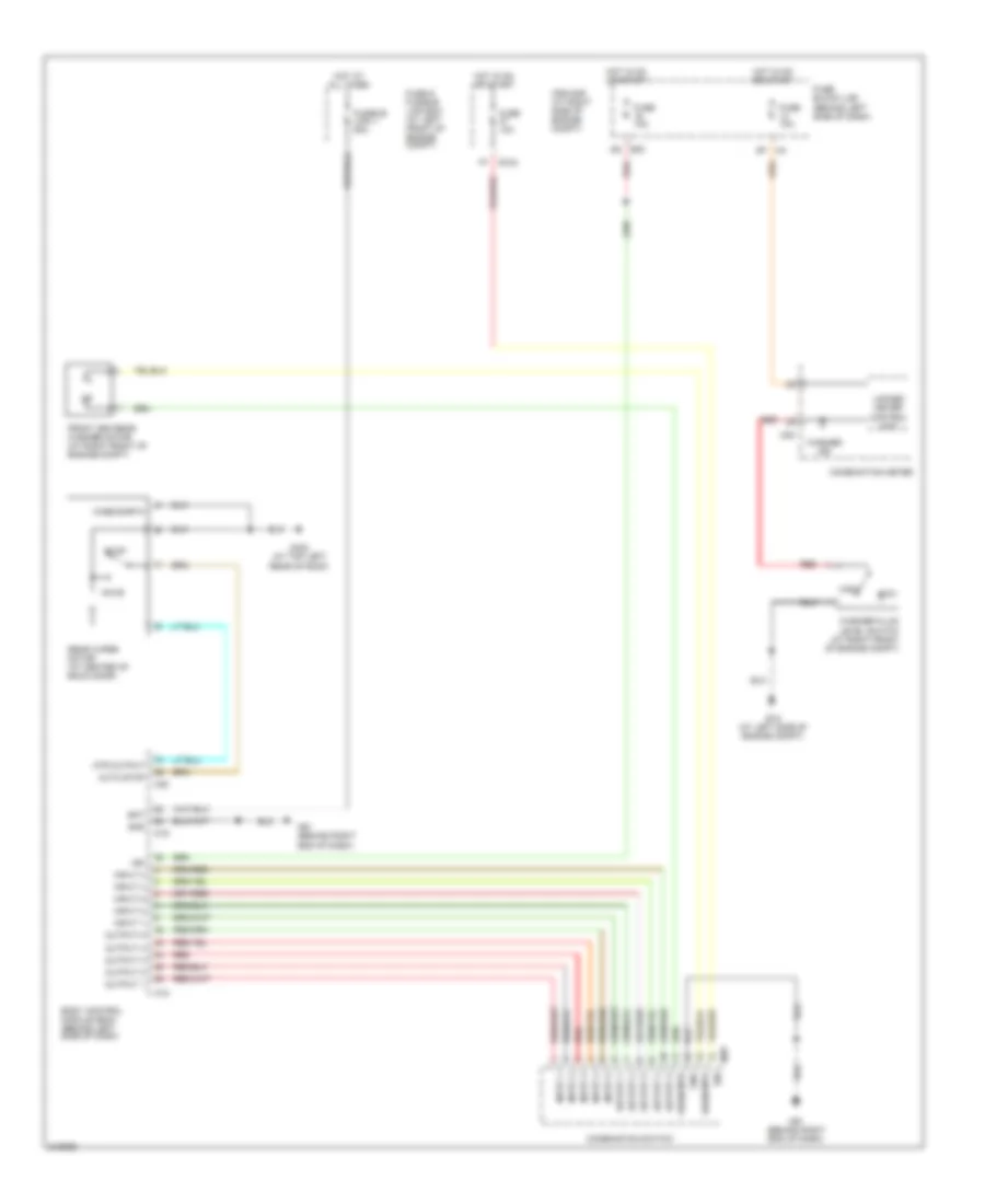 Электросхема заднего стеклоочистителя и омывателя стекла для Nissan Quest SL 2006