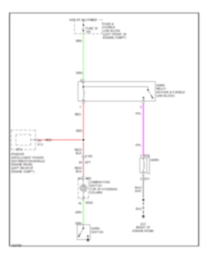 Horn Wiring Diagram for Nissan Cube S 2011