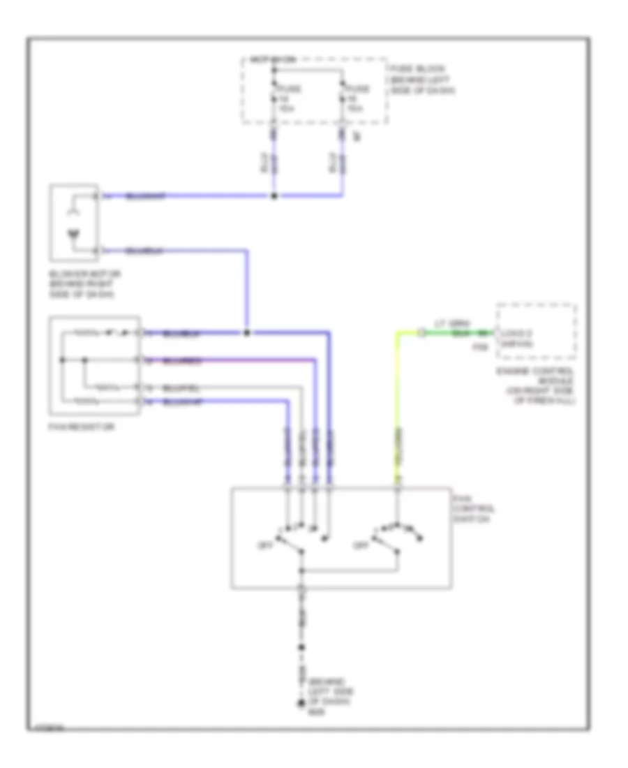 Heater Wiring Diagram for Nissan Sentra GXE 2003