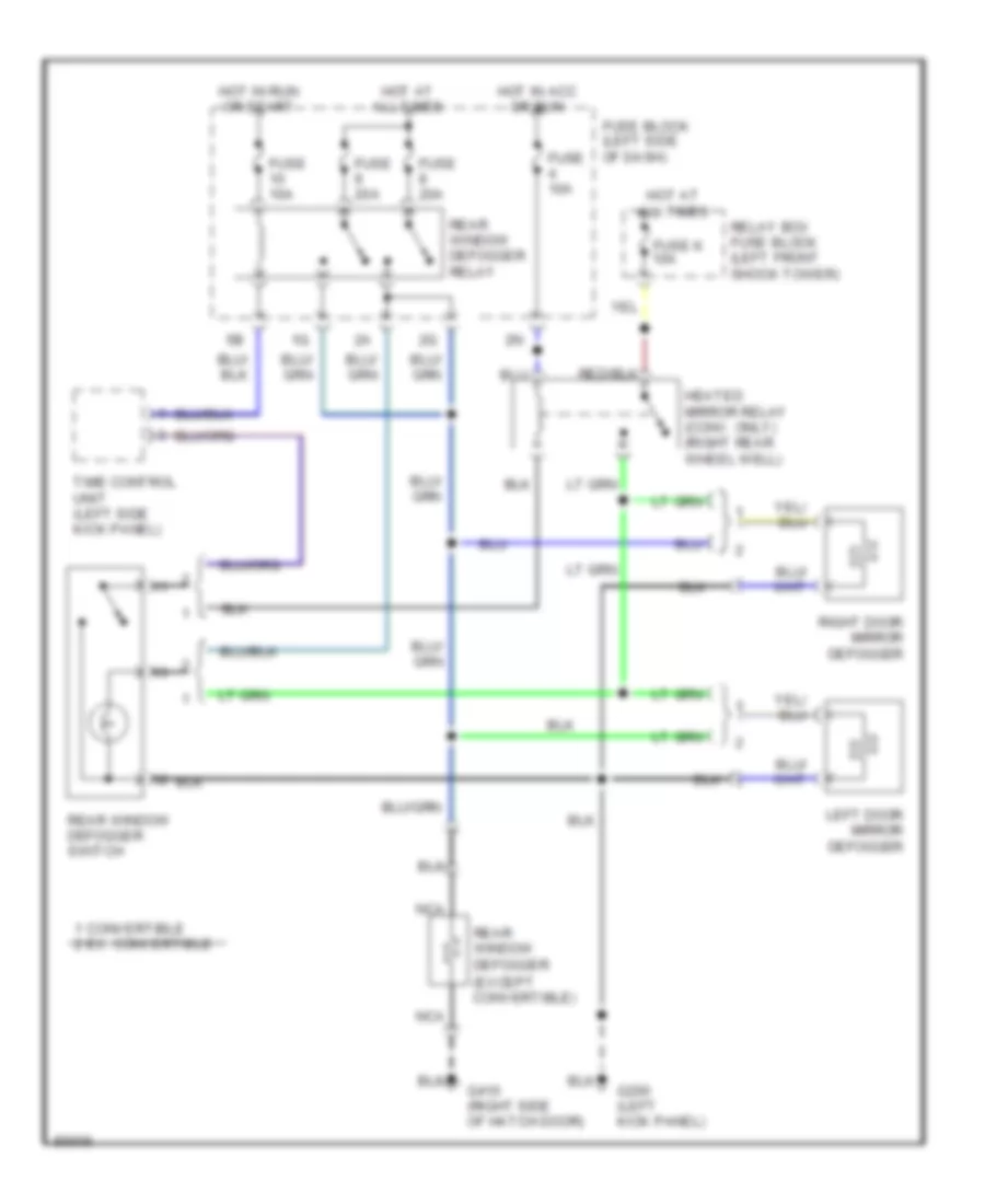 Defogger Wiring Diagram for Nissan 300ZX 1995