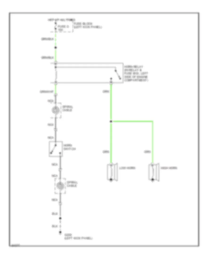Horn Wiring Diagram for Nissan 300ZX 1995