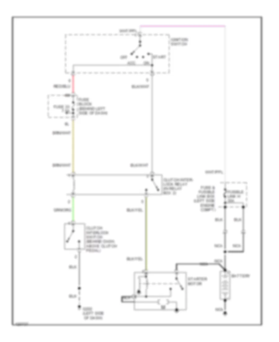 Starting Wiring Diagram M T for Nissan Maxima GLE 1999
