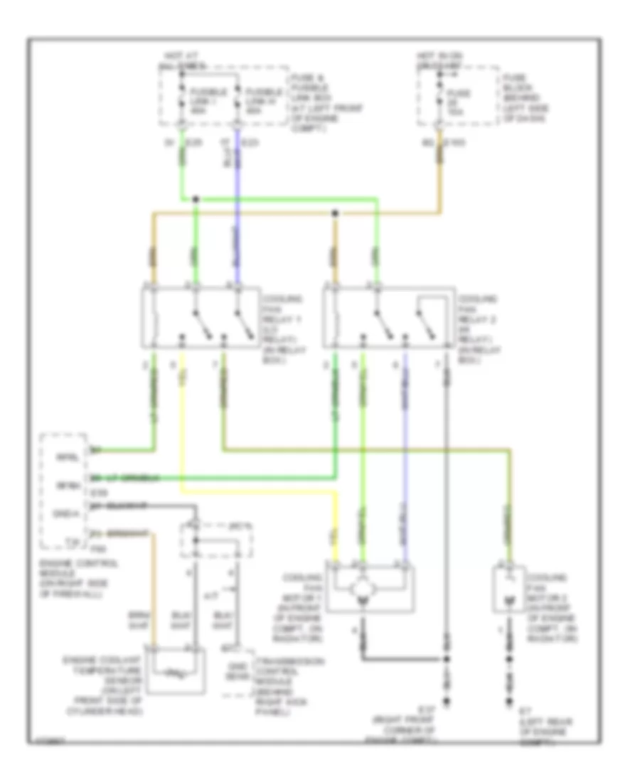 1 8L Cooling Fan Wiring Diagram for Nissan Sentra Limited 2003