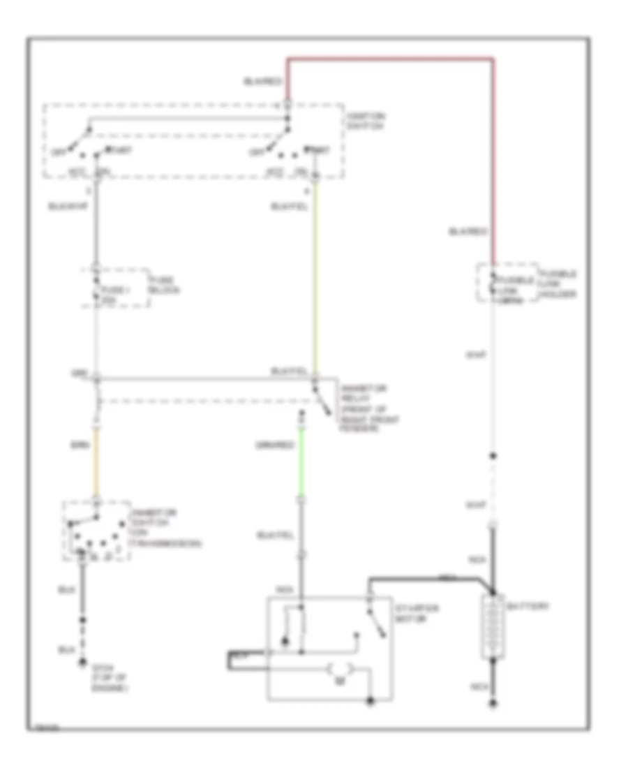 Starting Wiring Diagram A T for Nissan Pulsar NX XE 1990