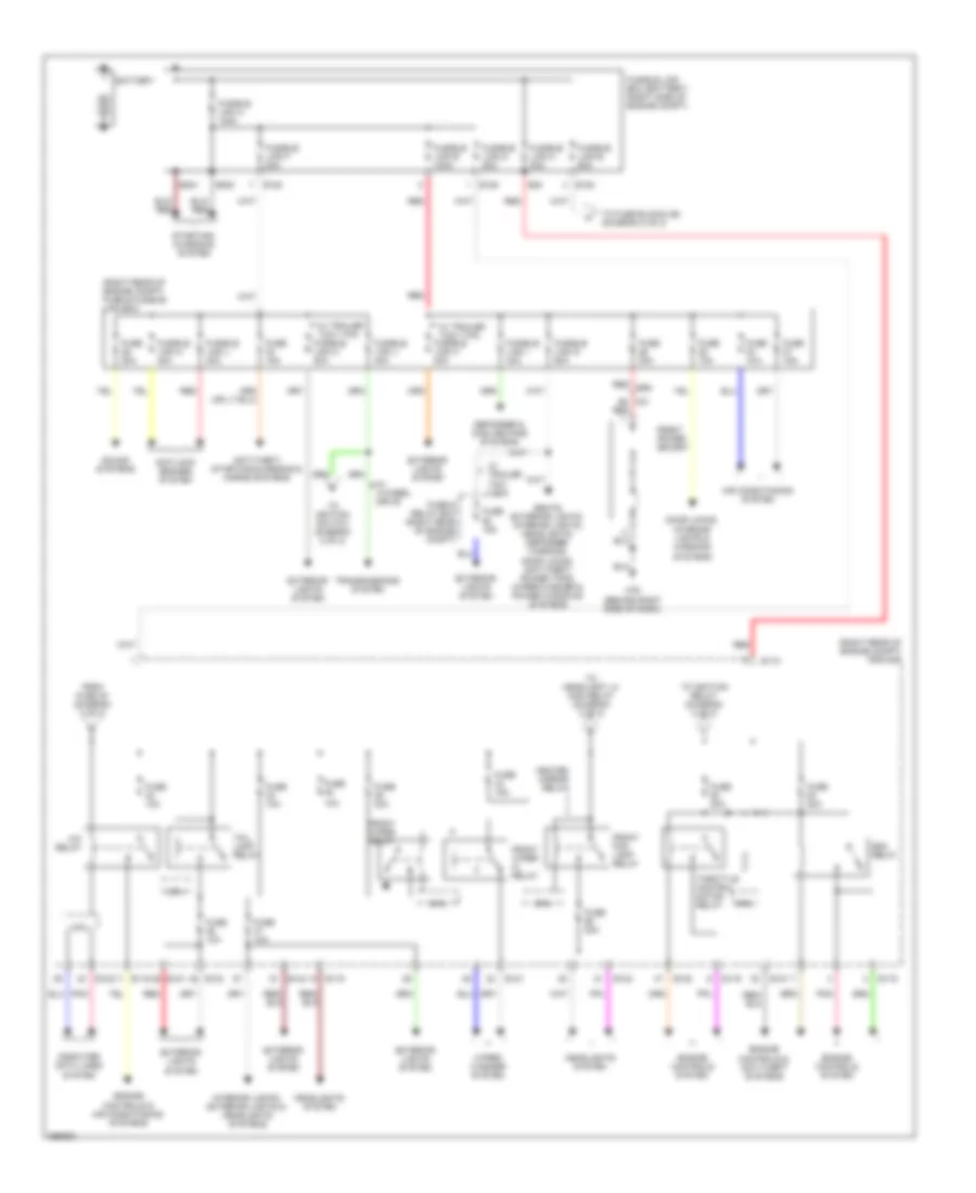Power Distribution Wiring Diagram 1 of 2 for Nissan Frontier PRO 4X 2011