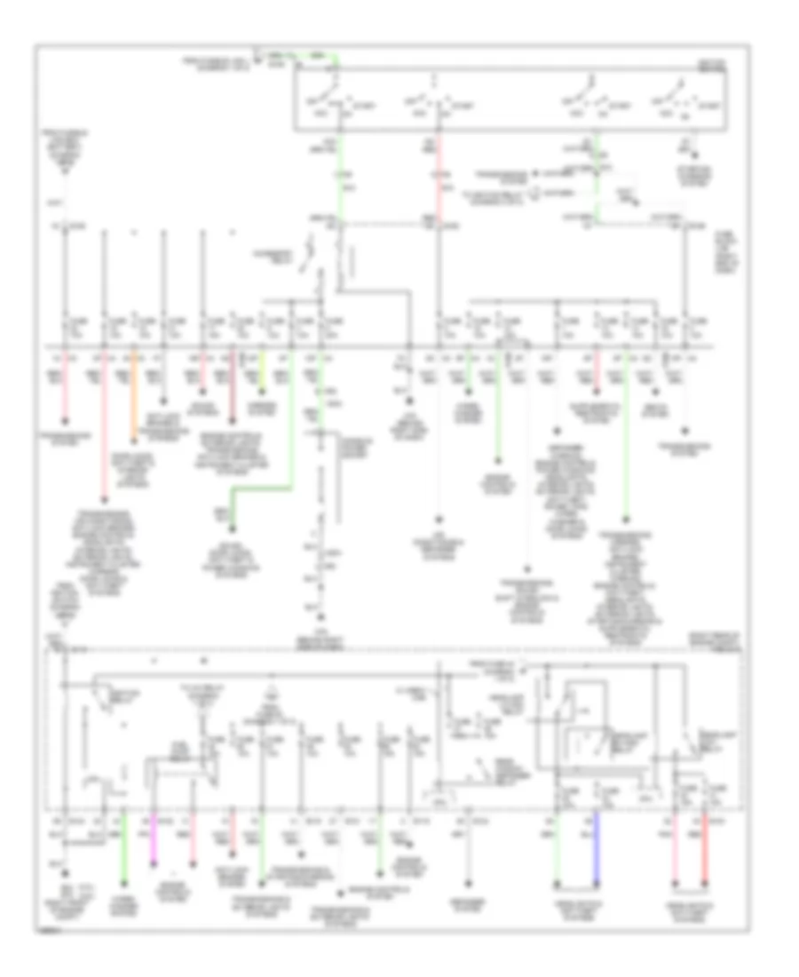 Power Distribution Wiring Diagram 2 of 2 for Nissan Frontier PRO 4X 2011