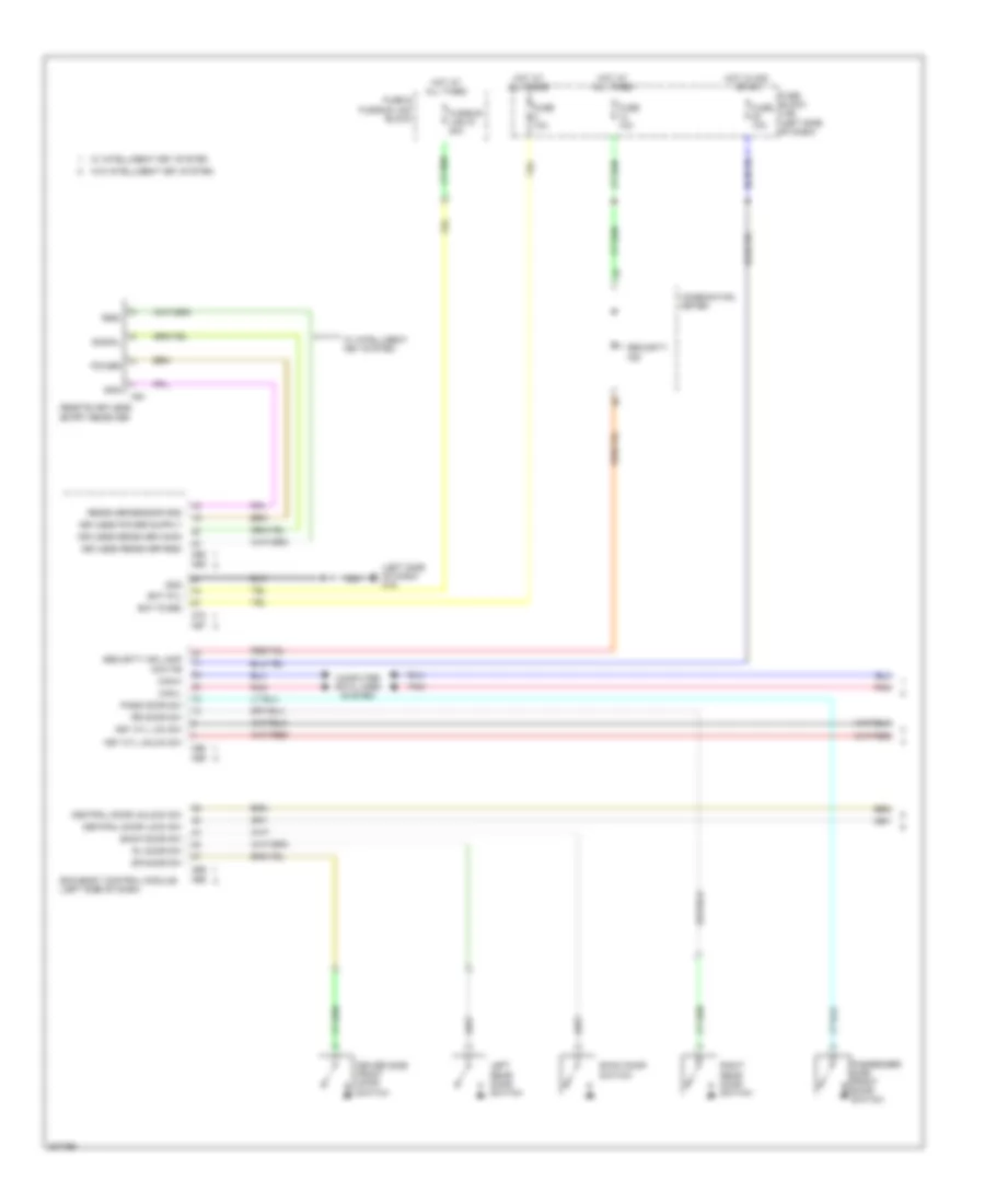 Forced Entry Wiring Diagram 1 of 2 for Nissan Cube 2009
