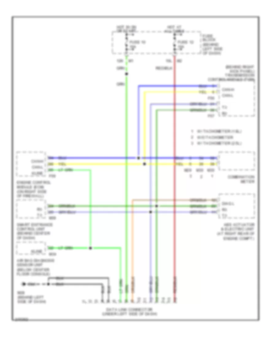 Computer Data Lines Wiring Diagram for Nissan Sentra SE R 2006