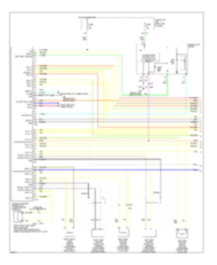 Supplemental Restraints Wiring Diagram 1 of 2 for Nissan Frontier S 2011