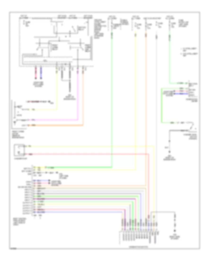 Электросхема передних стеклоочистителей дворников и омывателя лобового стекла для Nissan Cube Krom 2009